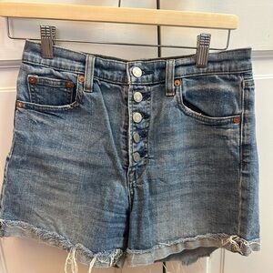 GAP 4” high rise button-fly denim shorts